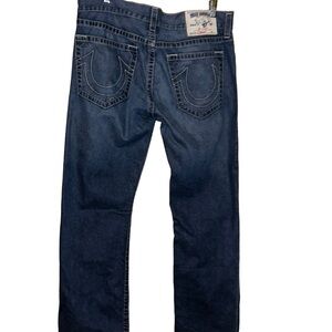 Men true religion blue jeans straight size 36 denim pants